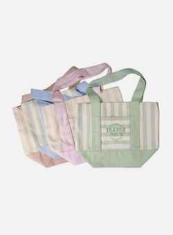Trader Joes Stripe Mini Tote set of 4 - Limited Edition NEW