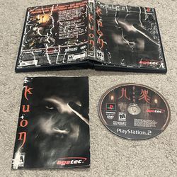 Kuon Sony PlayStation 2 PS2 Complete w/ Manual CIB Authentic Water Damaged