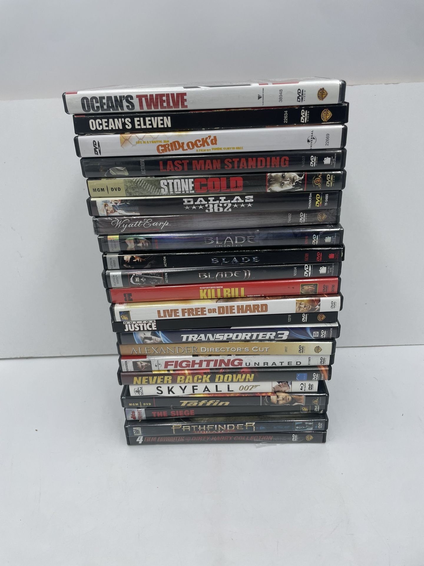 Lot of 22 Action Adventure DVD’s DVD movies assortment of great movies see my other lots of DVD’s