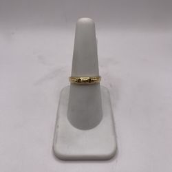 14kt Dual-Tone Gold Engagement Style Band w/ Link Design