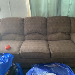 BROWN COUCH GENTLY USED