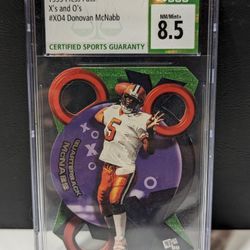  1999 Press Pass Donovan McNabb X's and O's Rookie Card #XO4, CSG 8.5 NM/Mint+ Die-Cut