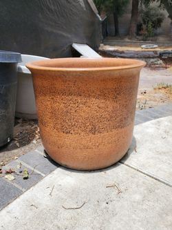 L orange glazed ceramic