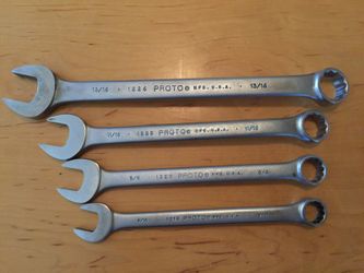 Proto 12 point combination wrenches (1 5/16- 9/16")