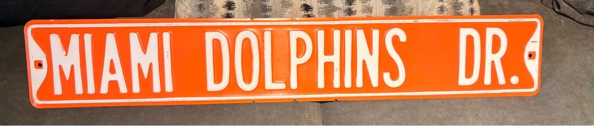 Miami Dolphins Metal Street Sign