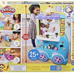 New Play-Doh Kitchen Creations Ultimate Ice Cream Toy Truck Playset 