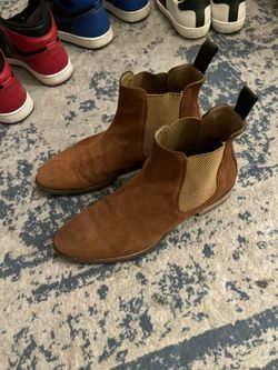 Light Brown Suede Chelsea Boots Size 9