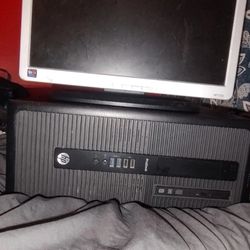 HP Prodesk 600 G1 TWR And HP 1740 Monitor *NO CABLES & FOR PARTS*