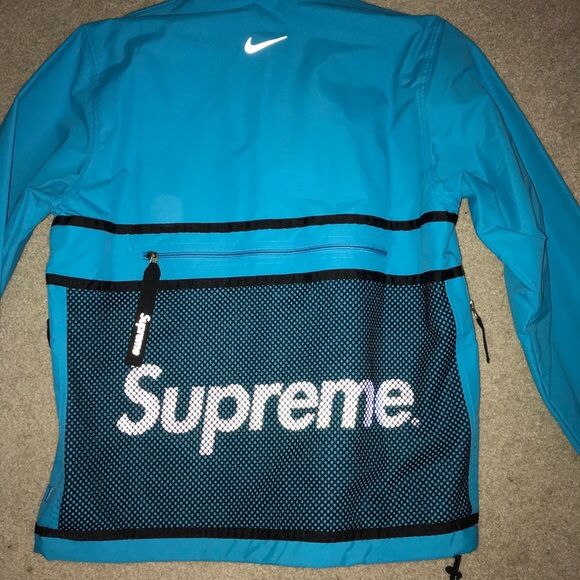 Nike x Supreme trail running jacket blue size m