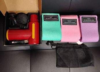 Hip Resistance Bands & Massage Gn New