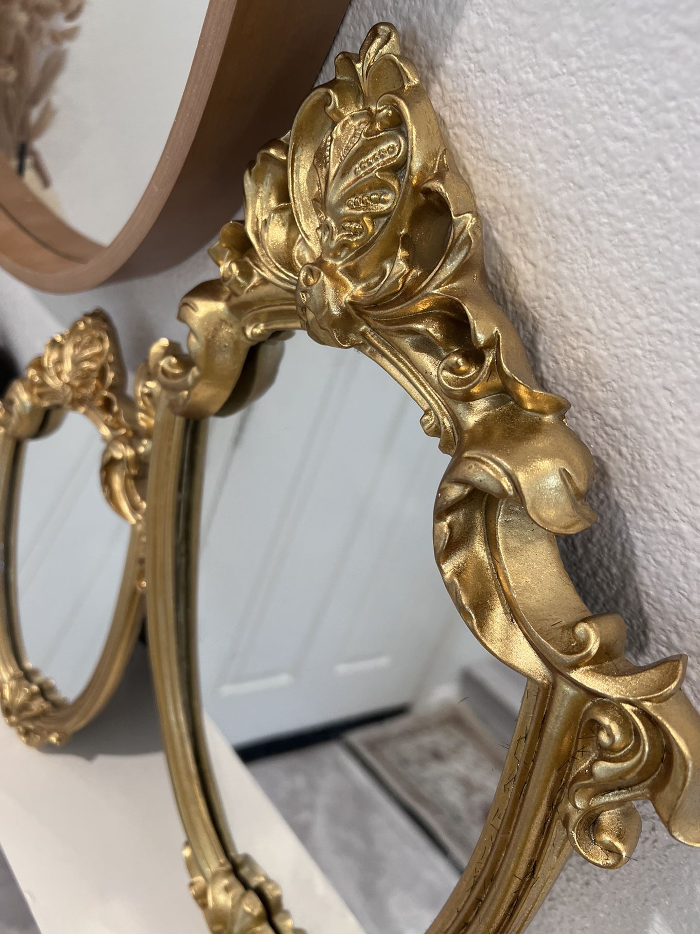 Vintage Golden ( SOLID WOOD )Mirror 