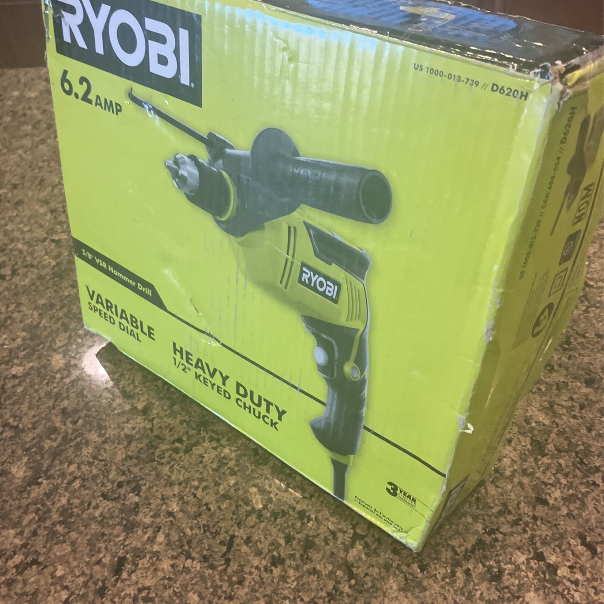 RYOBI 5/8” VSR Hammer Drill Brand New