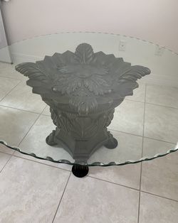 Beveled glass dining table