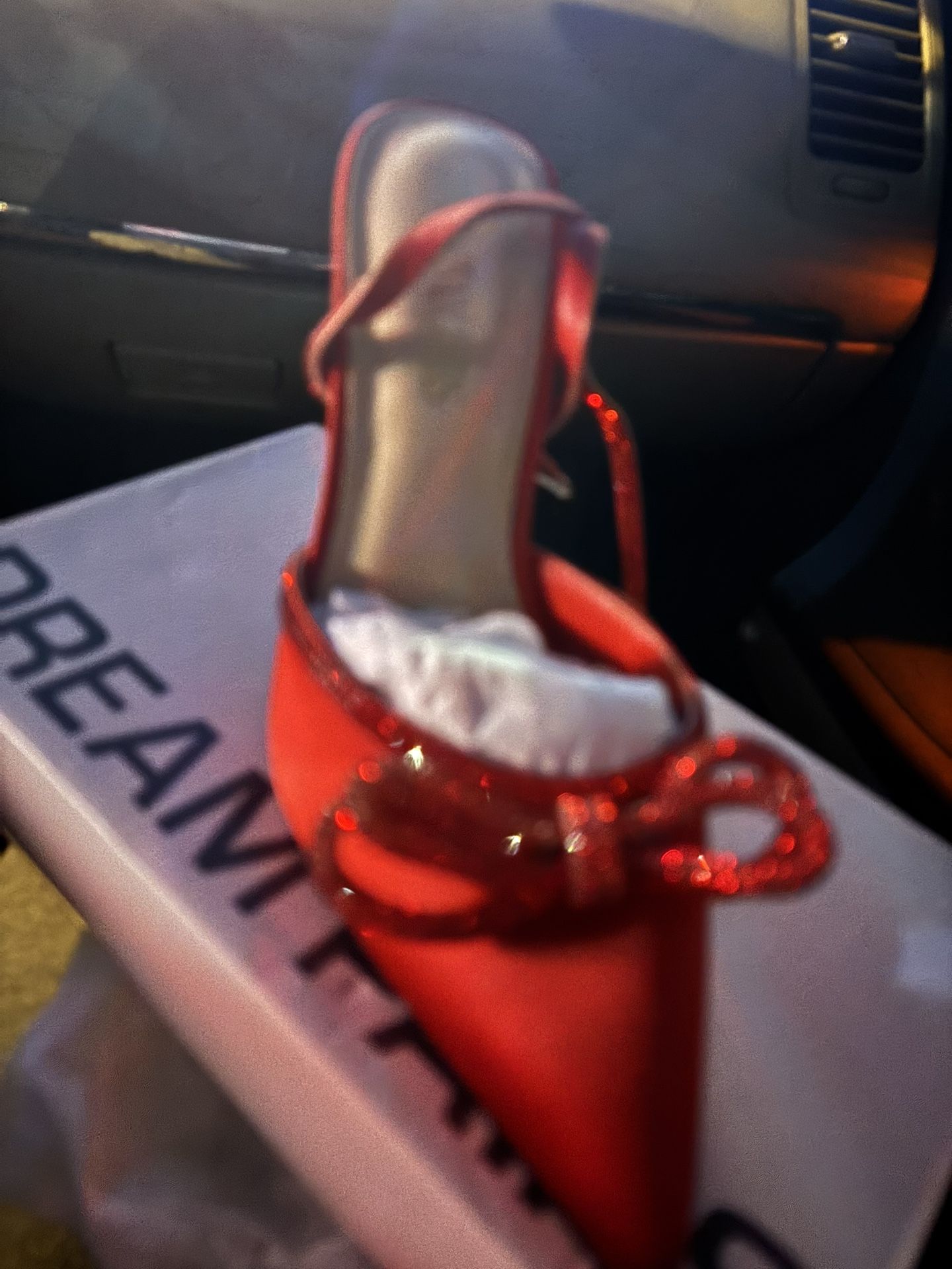 Women's Rhinestone Ankle Strap High Heels Destiny Closed Toe Strappy Heels