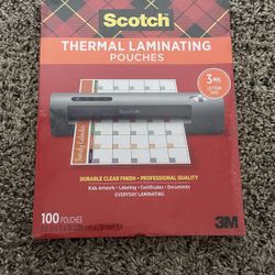 Scotch TP 8.9" x 11.4" 3 mil Laminating Pouches - Gloss Clear (100/PK) New