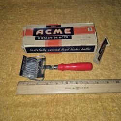 Vintage The Acme Rotary Mincer In Box