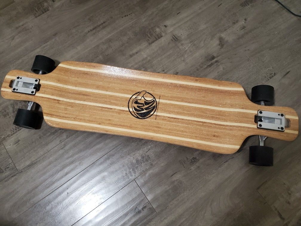 White Wave Bamboo Longboard: The Warrior