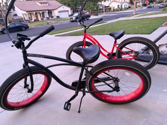 Crusher Fat Tire Beach Cruisers His and Hers pair