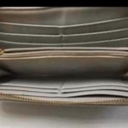 Wallet - Light Gray Faux Pebbled Leather