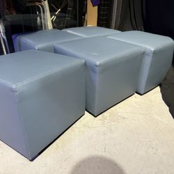 Office Cubes Ottomans On Wheels 