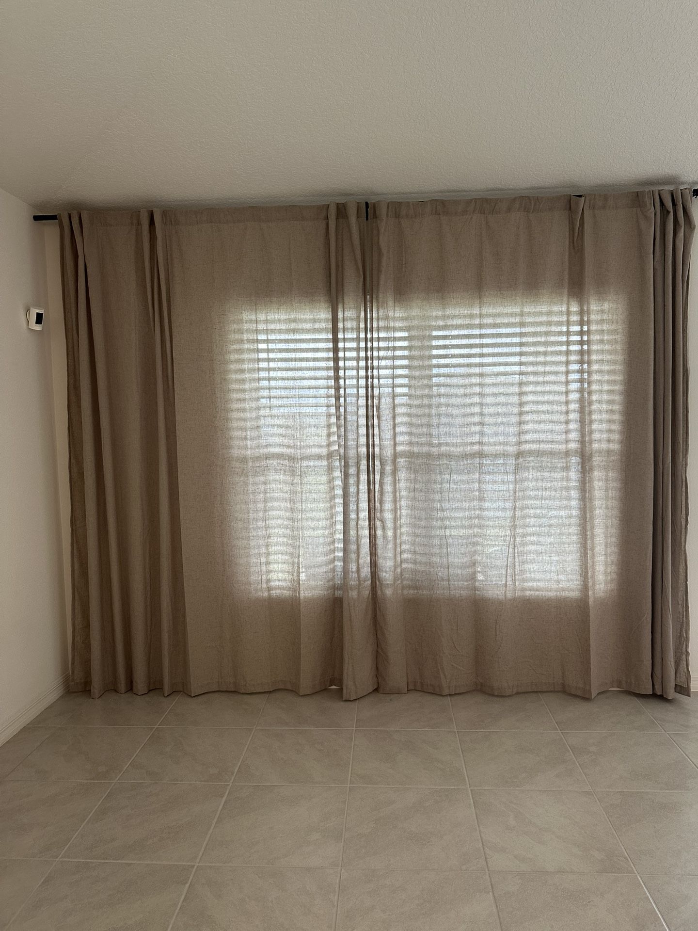 Natural Linen Curtains – 100” W x 96” H