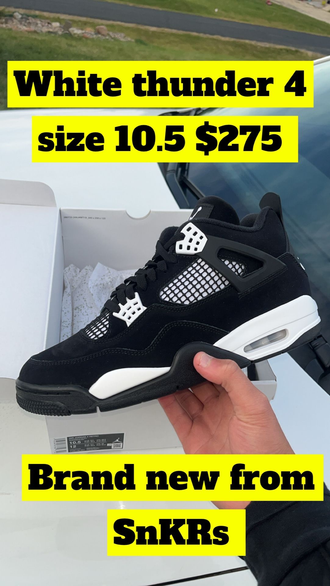 10.5 Brand New White Thunder 4s