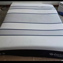 Queen serta hybrid cooling mattress and adjustable bed frame