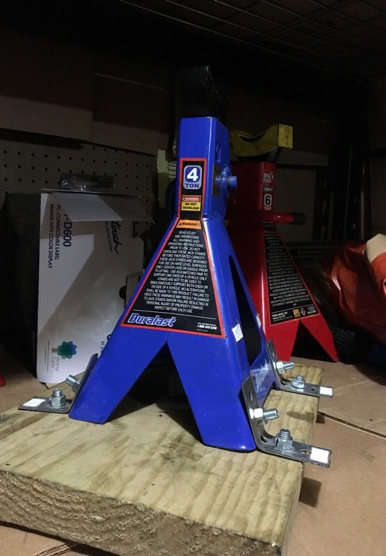 Two Duralast 4 Ton Jack Stands