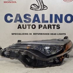 2017-2019 TOYOTA COROLLA SINGLE BEAM LED HEADLIGHT LEFT DRIVER SIDE OEM 