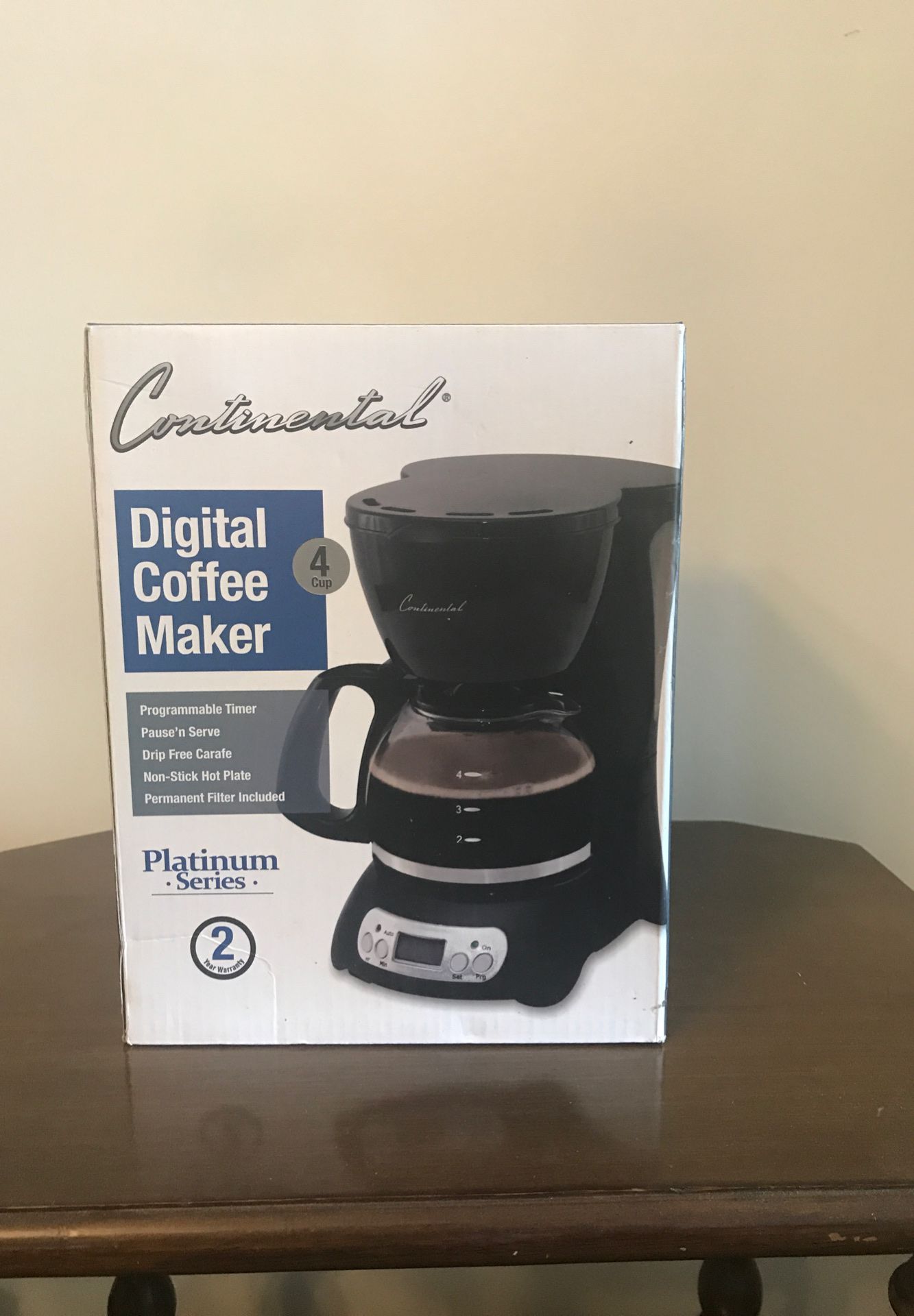 Continental Digital Coffee Maker - 4 Cups
