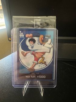 LIMITED EDITION One Piece Monkey D. Luffy LA Dodgers Promo Card (SEALED)