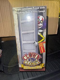 Spirit Halloween Clown in the closet
