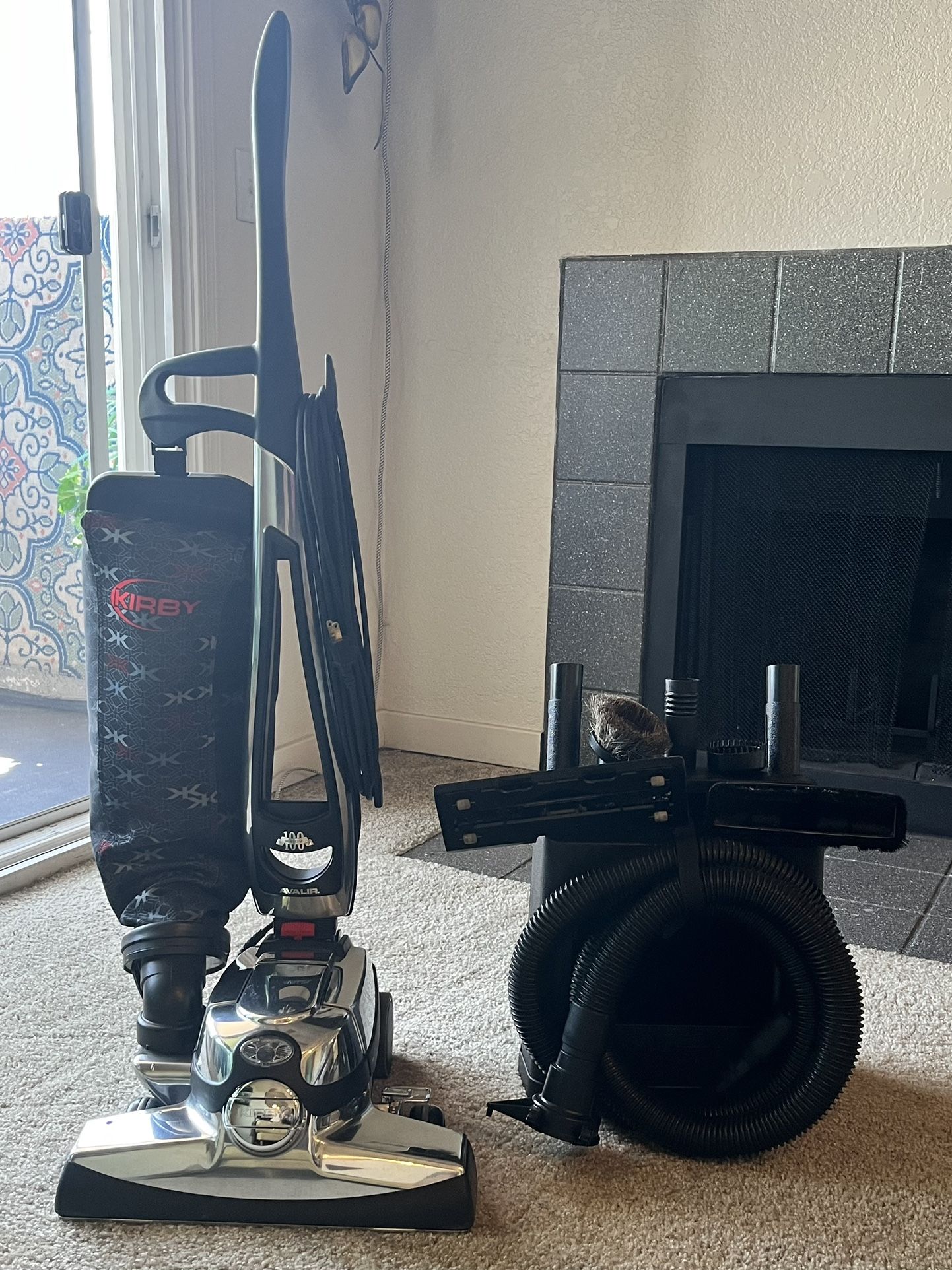 Kirby Avalir with Caddy, Attachments, & Multi Surface Shampoo System