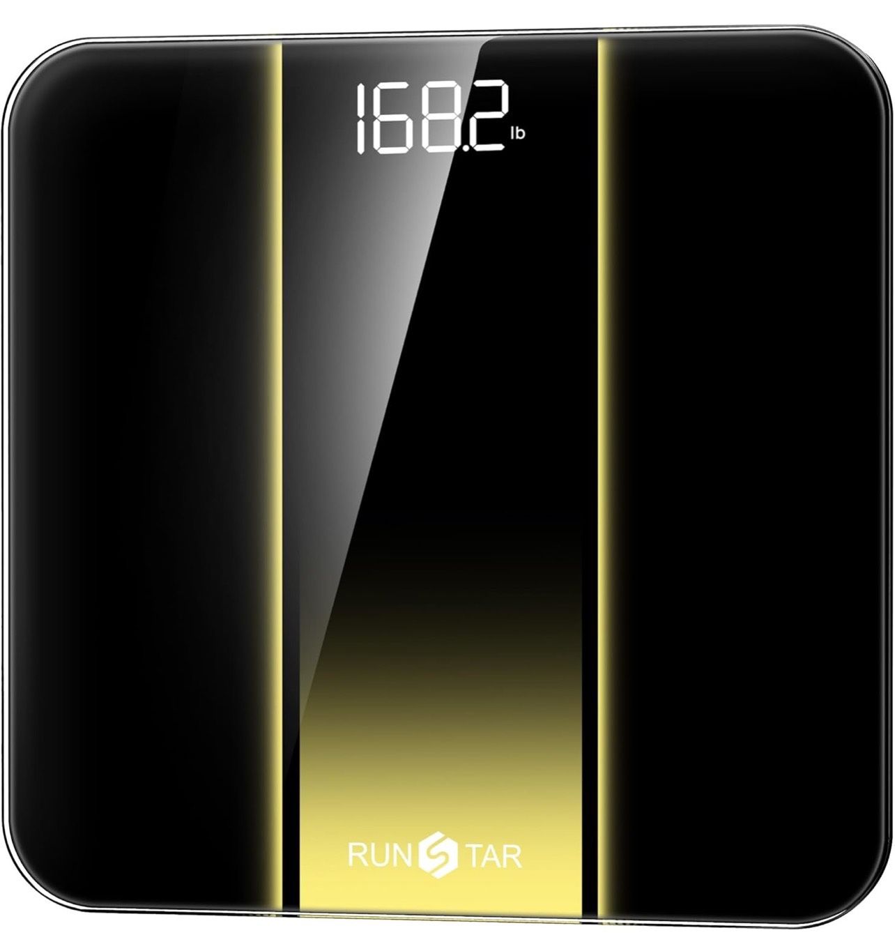 RunStar Digital Bathroom Scale for Body Weight with High Precision, Clear LED Backlight Display, Accurate Scale with 6mm Tempered Glass, 400lb 2K+ bou