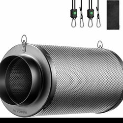 VIVOSUN 4 Inch 12 Inch Carbon Air Filter w/ Rope Ratchets