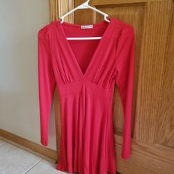 Red long sleeve dress, forever 21 small or xs
