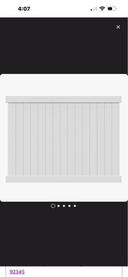 White Fence Panel 2pcs