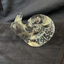 Vintage Crystal Snail Figurine/Paperweight