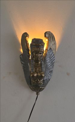 Plaster Of Paris Woman Sconce. Nice Condition.
