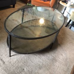 Pottery Barn Glass Coffee Table
