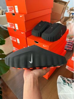 Nike Mind 001 Slide Black Chrome Size 9w 9 10 11 12 13 Brand New