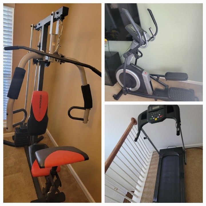 Combo of Treadmill, Elliptical and Weights 