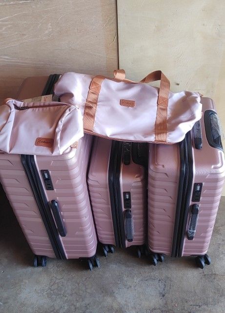 Set Maletas Rosa 5 Piezas 