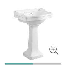 Kingston Brass Imperial 24-3/16 " Rectangular Ceramic Pedestal Sink (model# VPB3248)