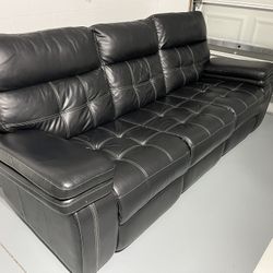 Black Leather Couch Recliner