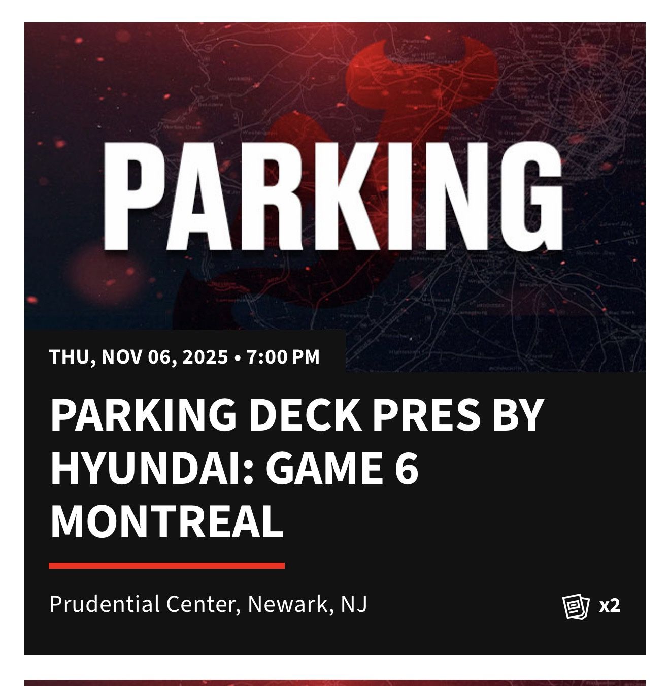 Devils Parking at Hyundai Parking Deck! 11/6