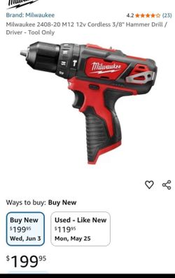 Milwaukee drill with hammer