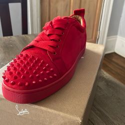 Christian Louboutin red spike shoes 