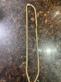 Solid 14k gold cuban link chain