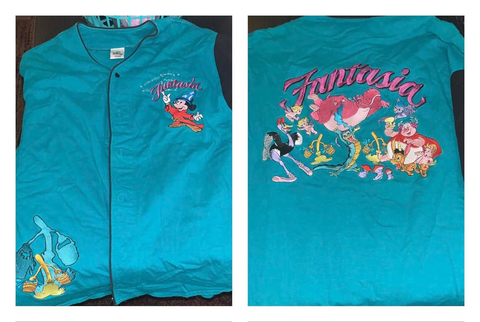 DISNEY Vintage “Fantasia” Mickey Embroidered Baseball Jersey (no tags but my guess is size Large)